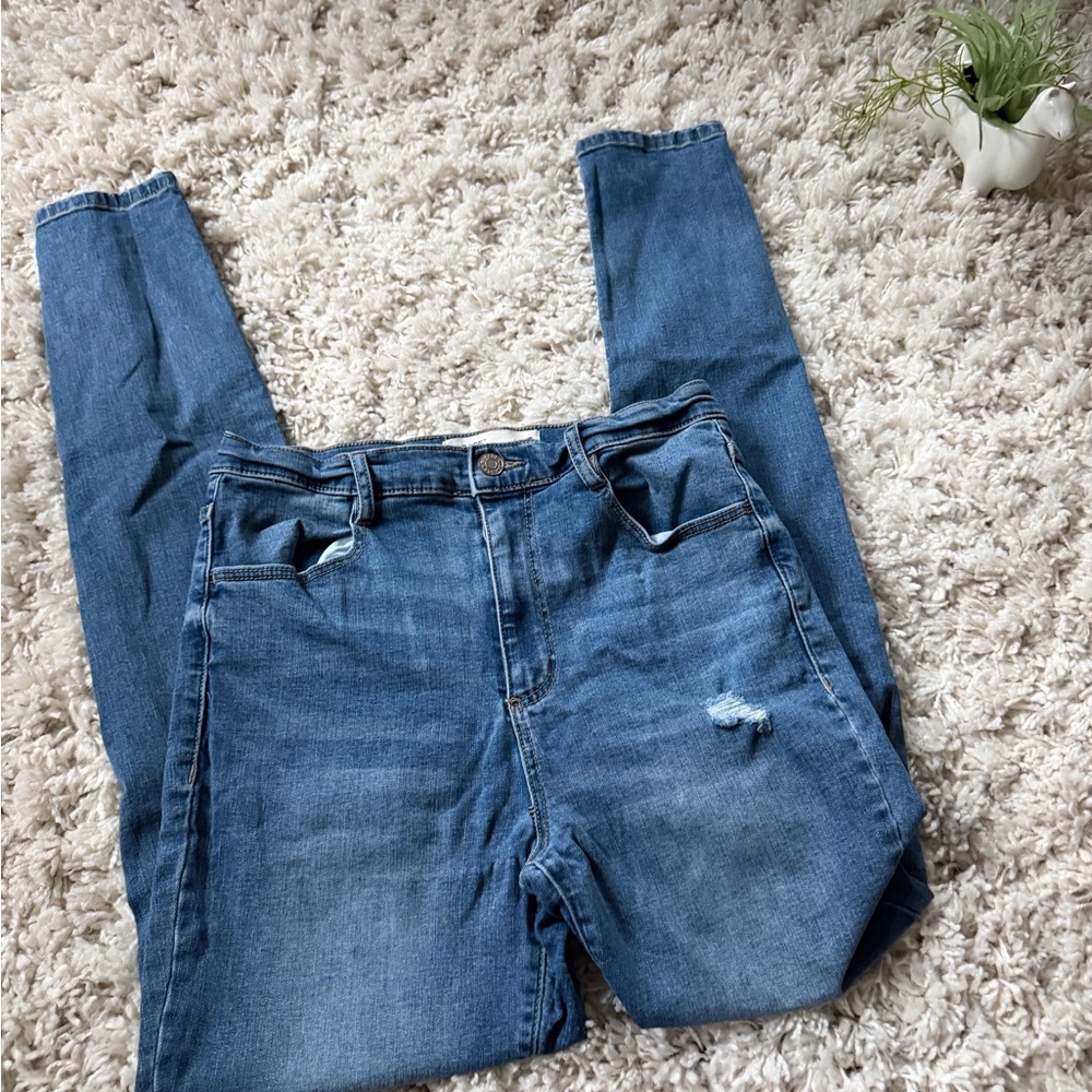 Garage Women's High Rise Distressed Denim stylish pants Jeans size 7